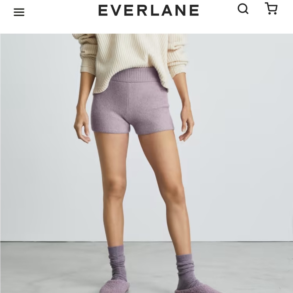 Everlane Cozy Stretch Short - Small - dusty lavender
